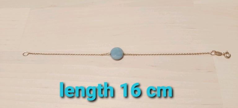 Silver bracelet with faceted amazonite