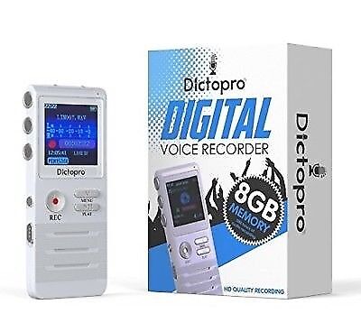 dictopro digital voice recorder 8 gb memory