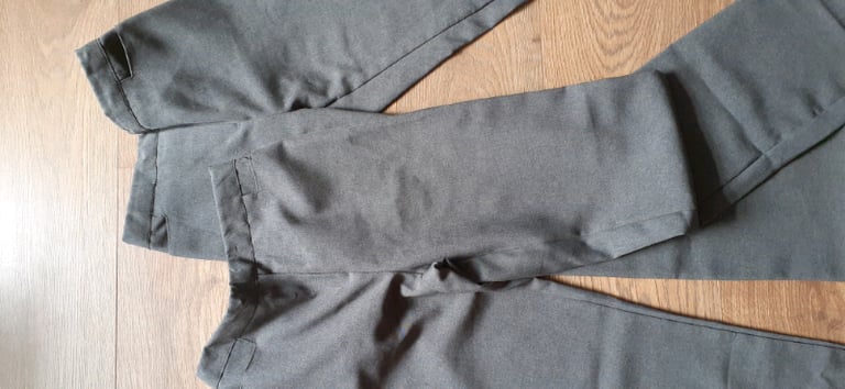 image for 2 pairs of grey school trousers - NEW wit labels 13-14 year old 