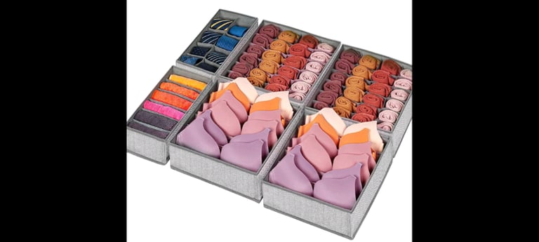 image for Underwear Drawer Organiser set of 6