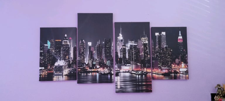 image for New year city canvas 