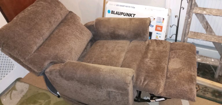 image for Electric Rise Recliner Armchair Power w/ Remote Control Brown