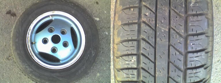 LandRover Defender / Discovery / Range Rover Classic Green paint 3 Spoke Alloy Wheel & 225 x 16 Tyre