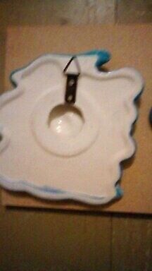 4x Ceramic Dolphin's plaque & matching toothbrush holder