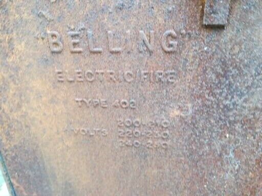 Vintage 1960's Electric Fire