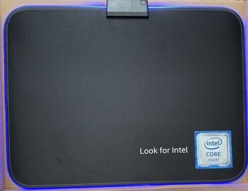 IN ORIGINAL PACKAGING INTEL CORE ILLUMINATED GAMING MOUSE PADS/BLACK 365X255
