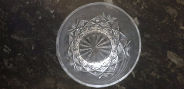 5 x Thomas Webb crystal tumblers glasses small 