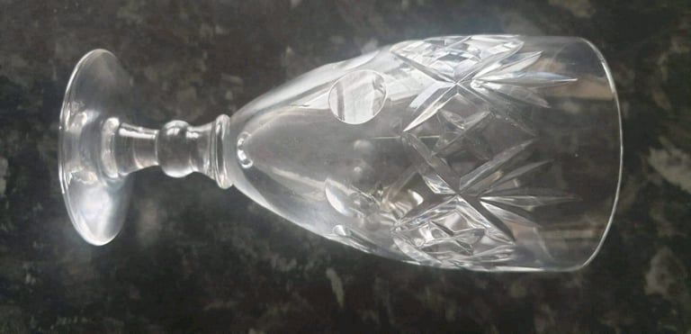 Thomas Webb crystal sherry glasses large