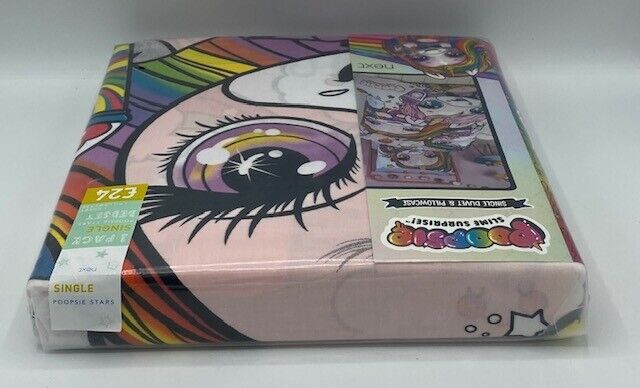 Next Poopsie Unicorn single Bed reversible Duvet cover and pillowcase Set New