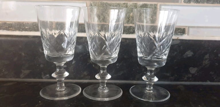image for Beautiful crystal goblets sherry