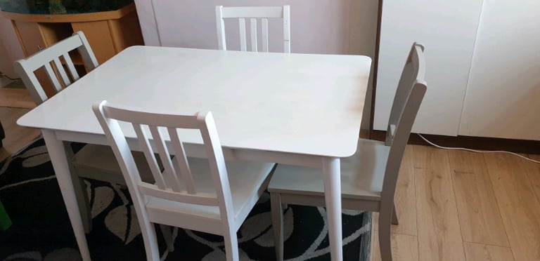 Compact dining table and chairs 