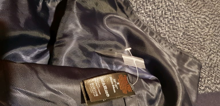 Mens button coat.size small navy and white 