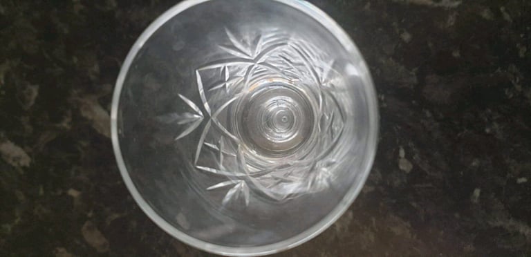 Beautiful crystal goblets sherry