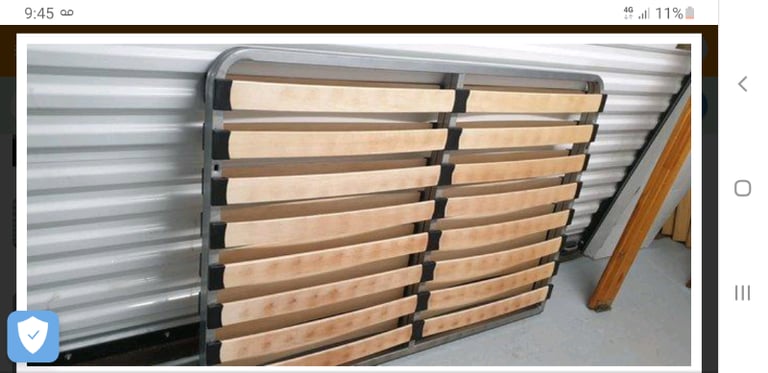  Pine wooden double bed frame 