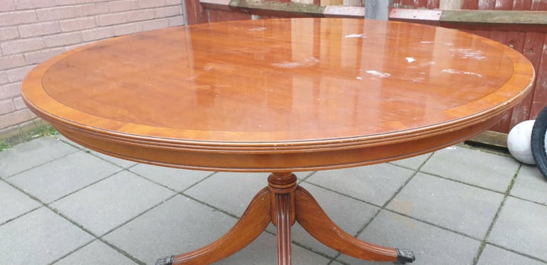 image for  Regency  style  wooden dining table 1950's 