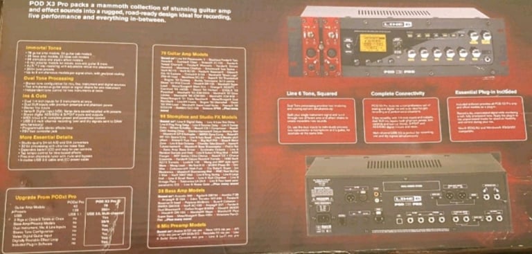 Line6 X3 PRO studio guitar effects fx preamp amplifier Line 6 POD bass