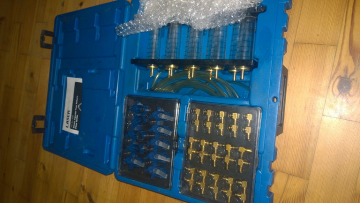 Laser fuel injection tester 