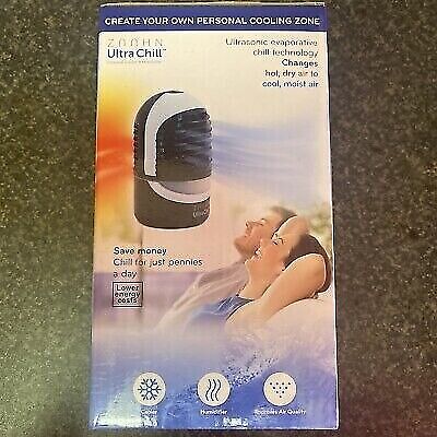 image for Zaahn Ultra Chill Portable Personal Air Cooler - Black/Green x2
