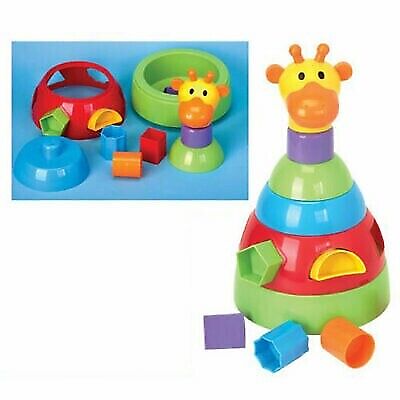 Funtime Jerry The Giraffe Stacking And Shape Sorting Activity Toy 