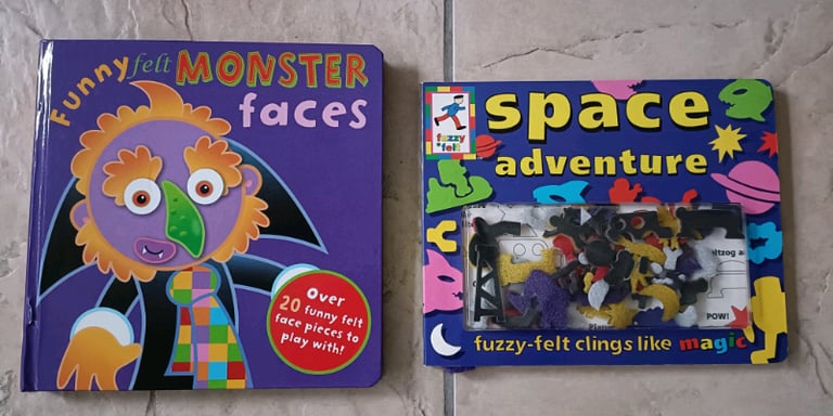 Children's fuzzy felt books £1 for both 