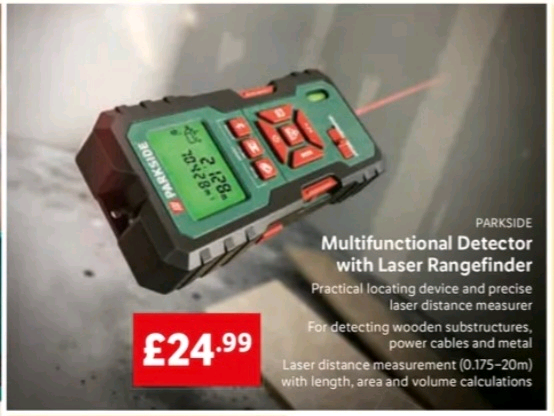 Parkside Multi-Purpose Detector Laser Distance Measurer wood cable met | in  Newham, London | Gumtree