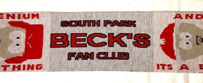 Rare Man Utd Football Scarf David Beckham South Park