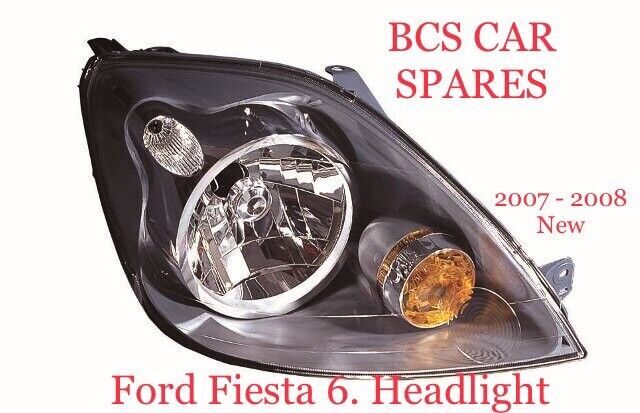 Ford. Fiesta mk6 Headlight. Driver side. New. 2007. 2008. 
