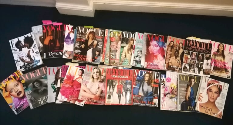 image for 40+ COLLECTABLE FASHION MAGAZINE LOT (VOGUE, ELLE, TATLER, MARIE CLAIRE, ETC) 2005-2016