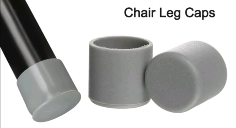 Chair floor protector caps, grey