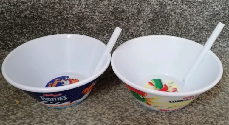 Kellogg's Sip Up Bowls With Built In Straw. Only £8 each.