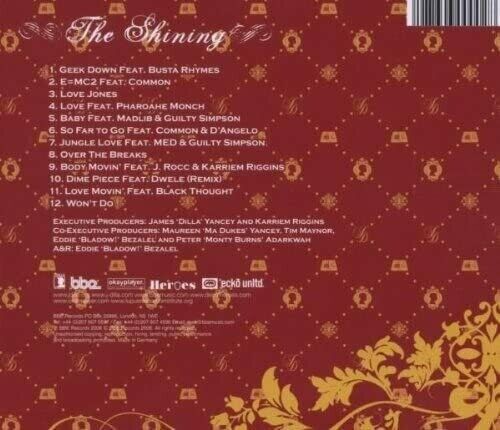 J Dilla ‎– The Shining Original (CD 2006) NEW AND SEALED £30