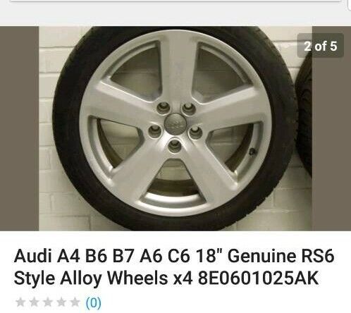 Audi A4 A5 A6 Rs6 18" genuine Oem alloy wheel with tyre excellent condition