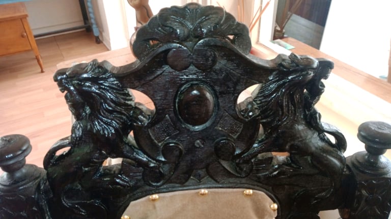 image for PRICE REDUCED!175 years old, carved, stately chair.