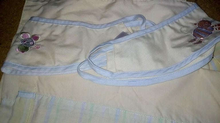 image for Nursery curtains in cat and mouse design