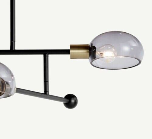 Madecom Tangle 3 Light Pendant Chandelier in Black, Smoked Grey & Anti