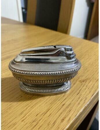 Collectible Silver Plated Ronson Queen Ann table lighter