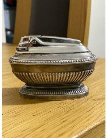 Collectible Silver Plated Ronson Queen Ann table lighter