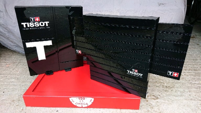 Tissot & Omega watch display stands 