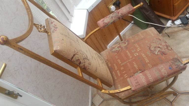 Iron work chair quite heavy 