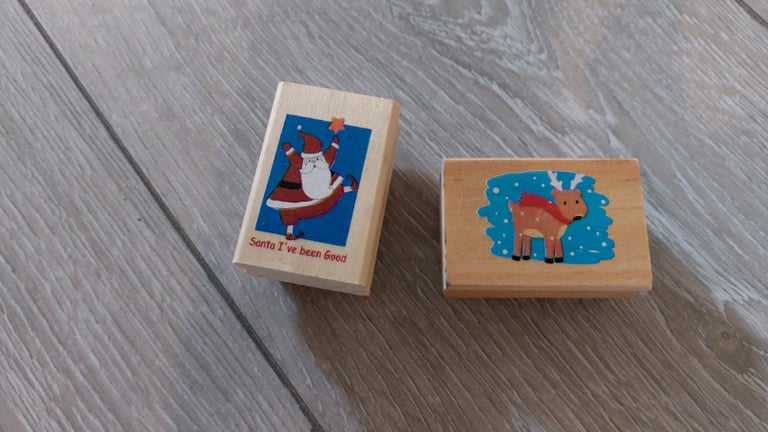 Christmas Wooden Ink Stamps