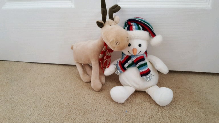 Christmas 8'' Chilly Snowman form the Tesco Collection 2003 & Reindeer