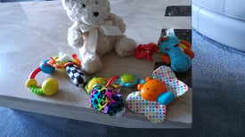 Selection of baby toys