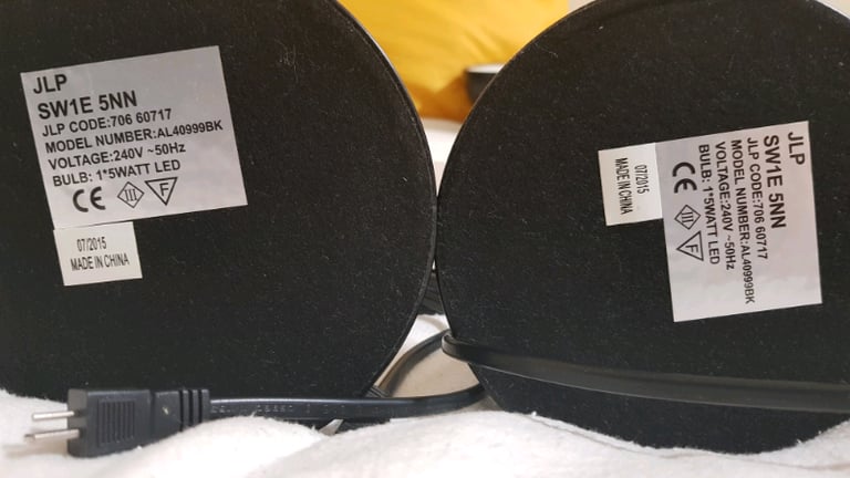 Set of 2 Studying Lamps- black metal- Led Bu