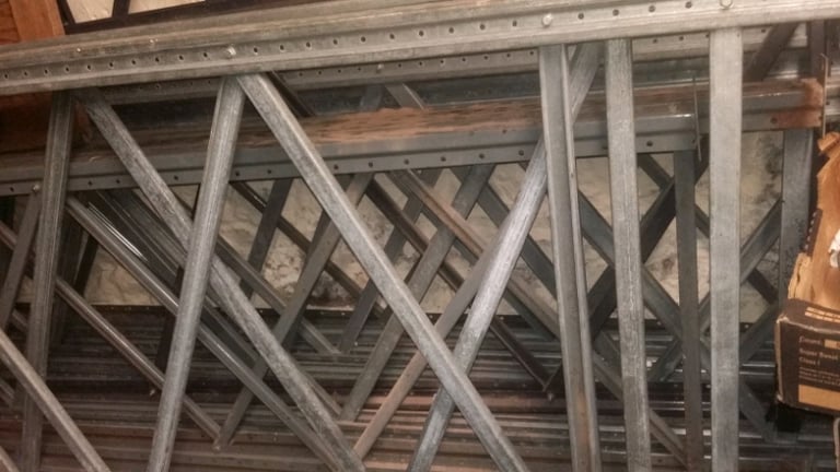 Racking. Dexion adjustable andLink 51. Over 3m tall.