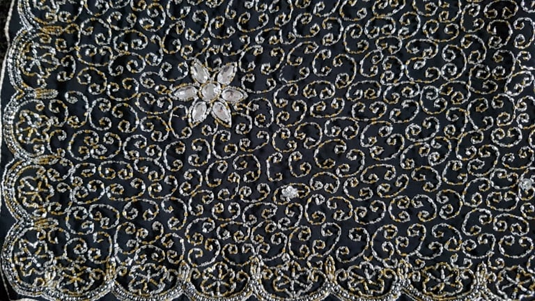 STUNNING HEAVILY EMBROIDERED SAREE