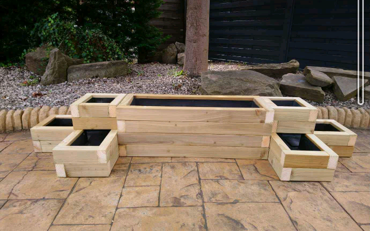 image for Lined custom made planters 🌷🌷🌷