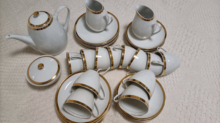 Beautiful Bohemia Brigitta coffee / tea set 