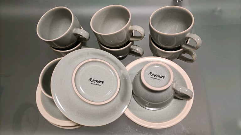 Rare vintage Rayware tea set x8 pairs