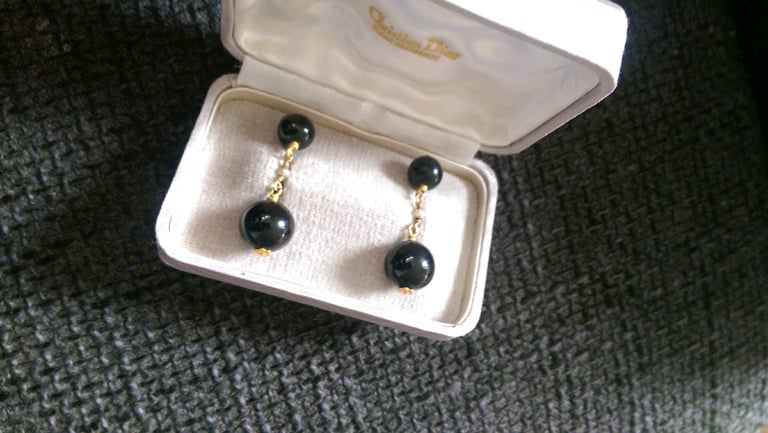 Antique Christian Dior Cufflinks with onyx 