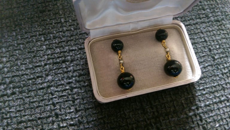 Antique Christian Dior Cufflinks with onyx 